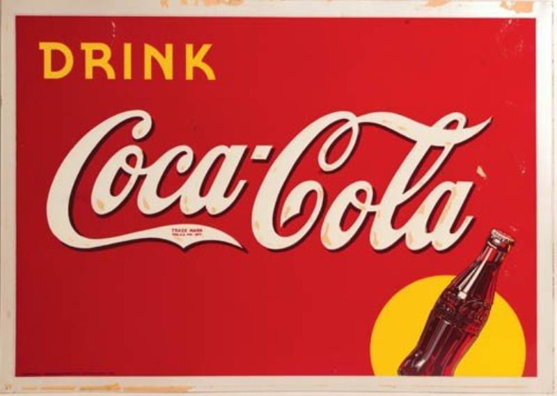 1938 COCA-COLA TIN SIGN