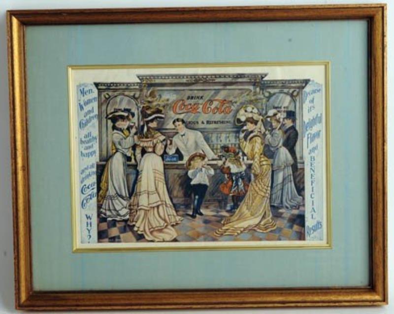 1905 Soda Fountain Coca-Cola ad in color