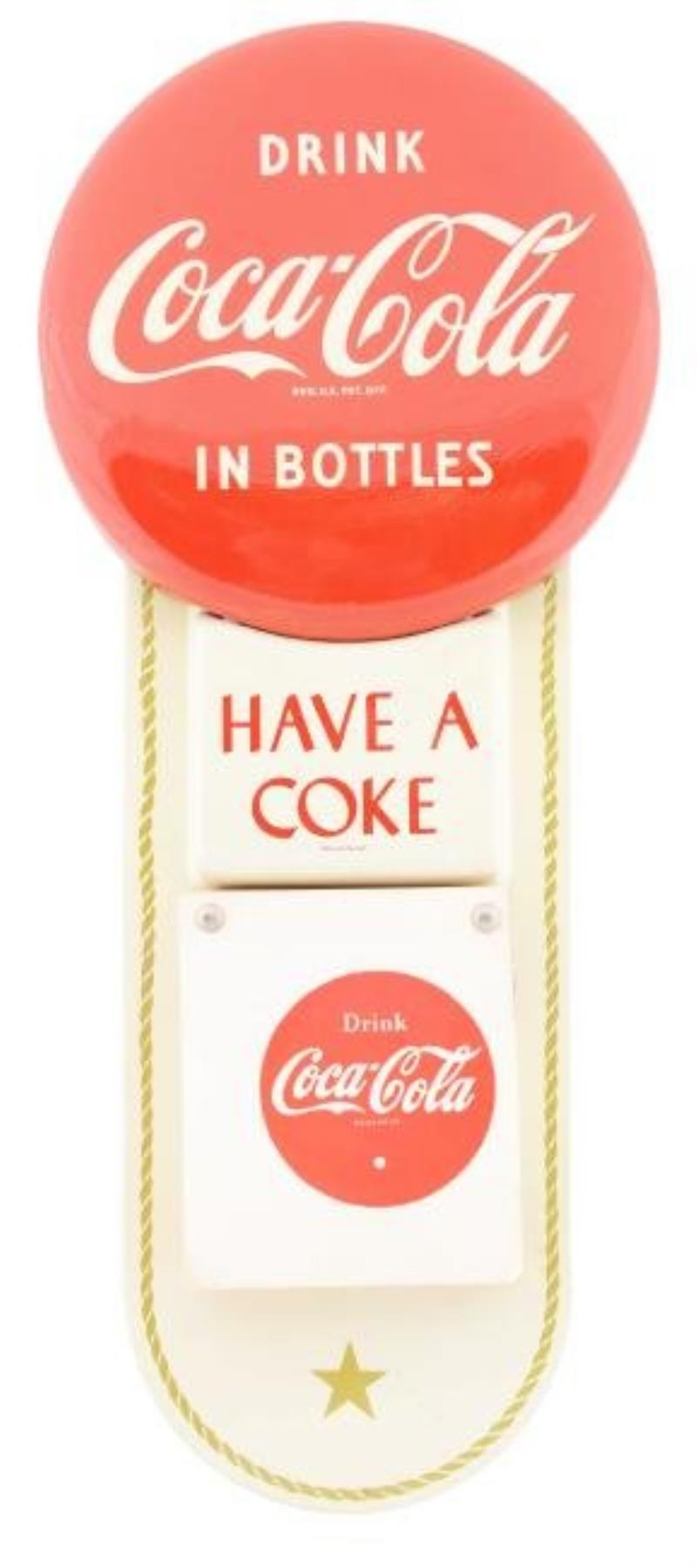 1950's Coca-Cola Button Sign Calendar