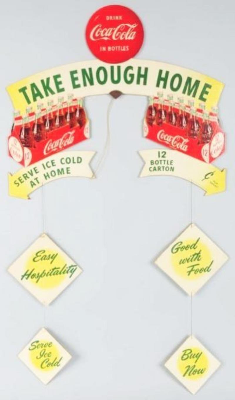 1954 Coca-Cola Cardboard Balancing Sign