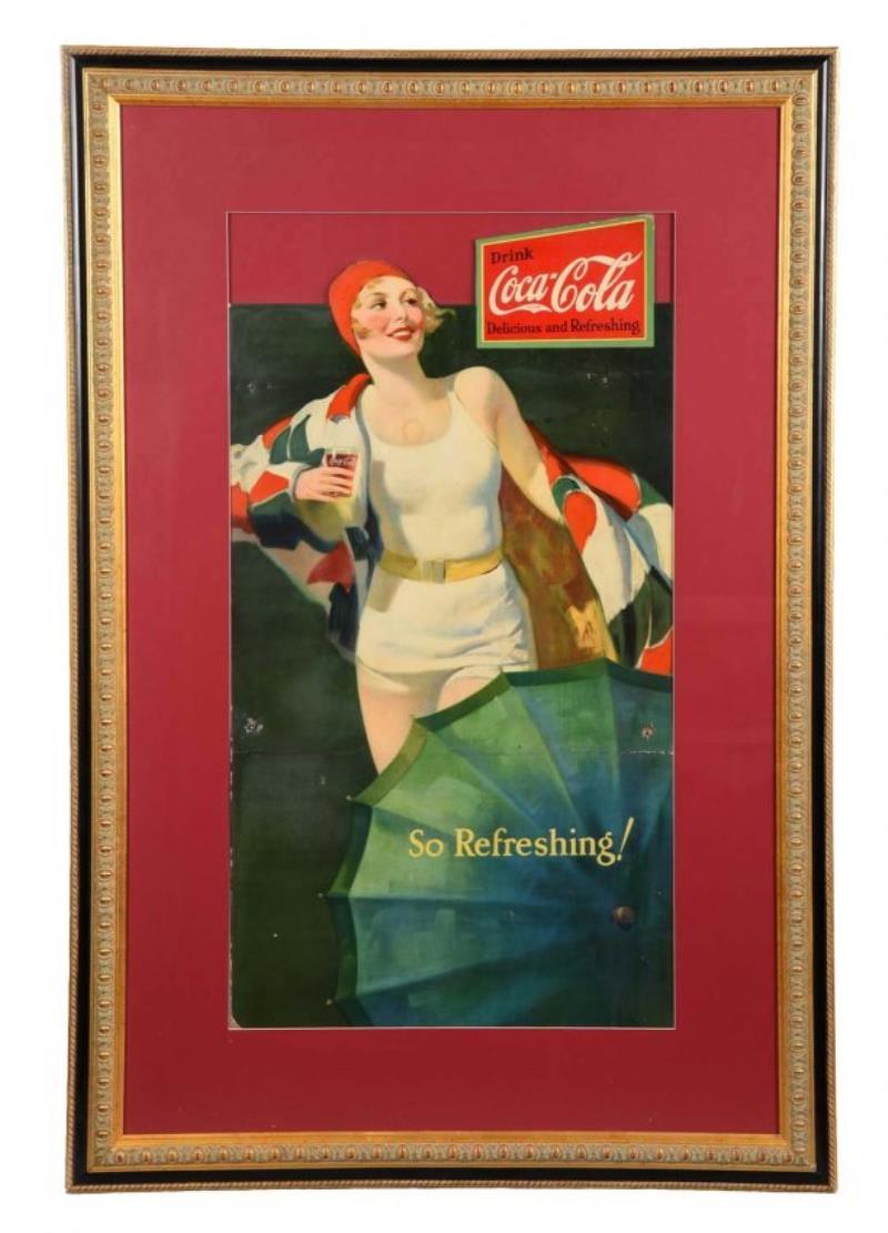 1930's Coca-Cola Diecut Cardboard Advertising Sign