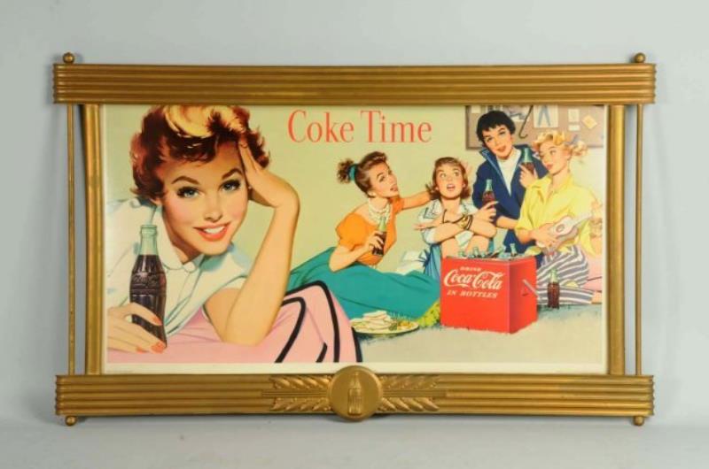 1955 Small Coca-Cola Poster & Kay Frame.