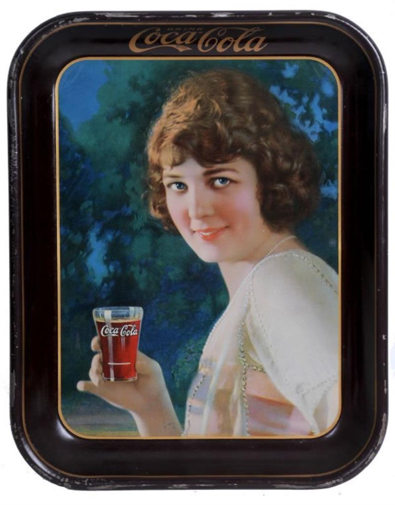 1924 BROWN RIM COCA-COLA SERVING TRAY
