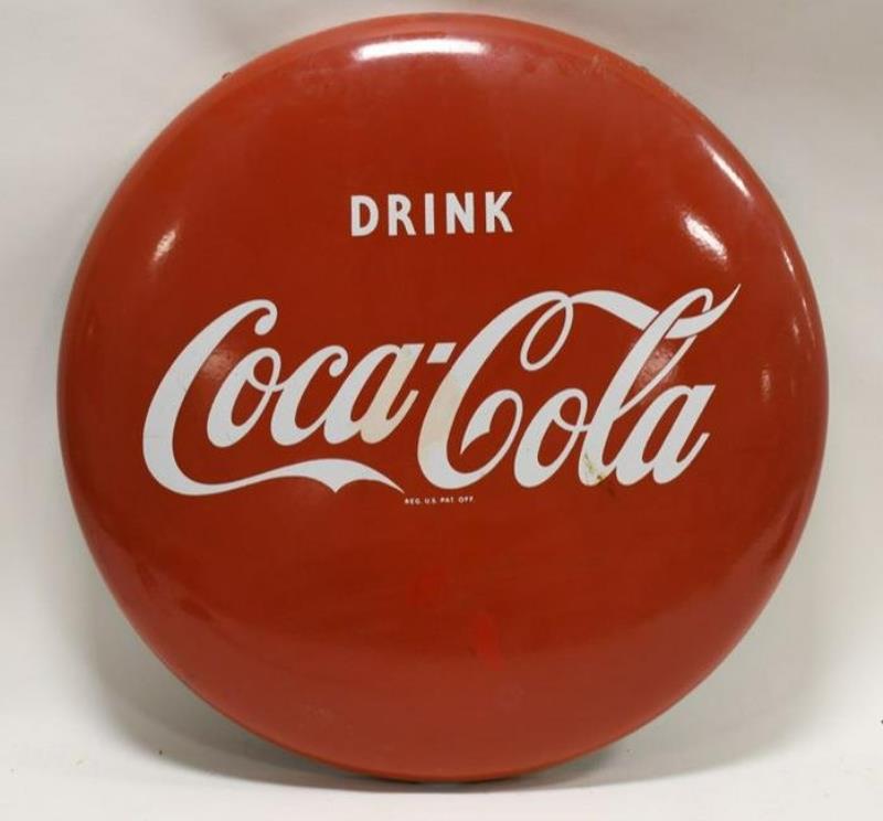 24" SSP Coca-Cola Button Convex Adv Sign
