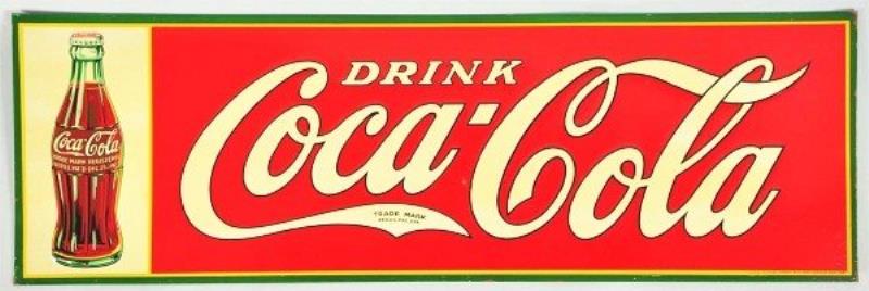 1934 Embossed Tin Coca-Cola Sign.