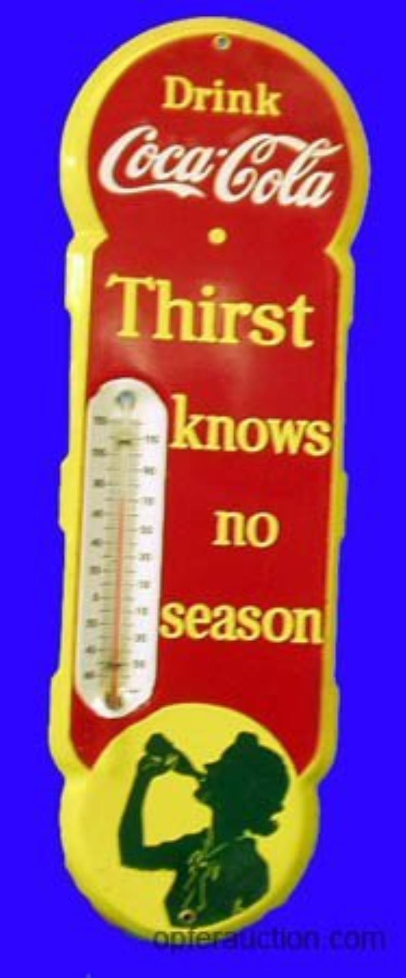COCA-COLA PORCELAIN THERMOMETER