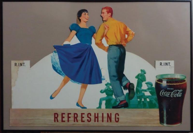 COCA-COLA DIE-CUT CARDBOARD FESTOON 1957