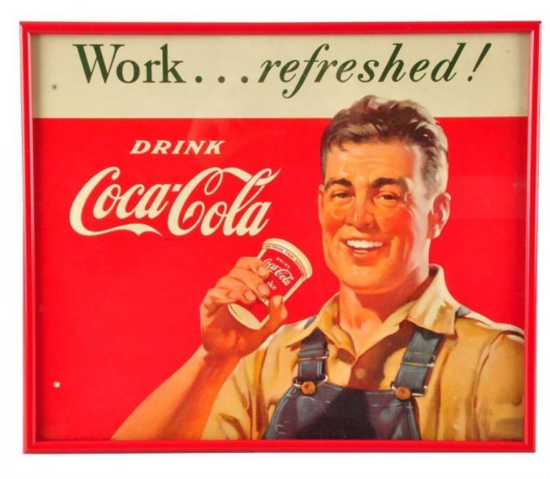 1949 Small Coca Cola Cardboard Sign Value And Price Guide