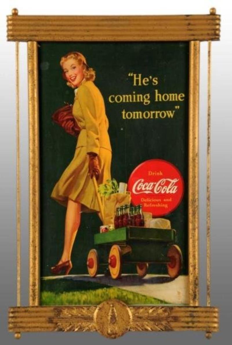 Cardboard Coca-Cola Poster.