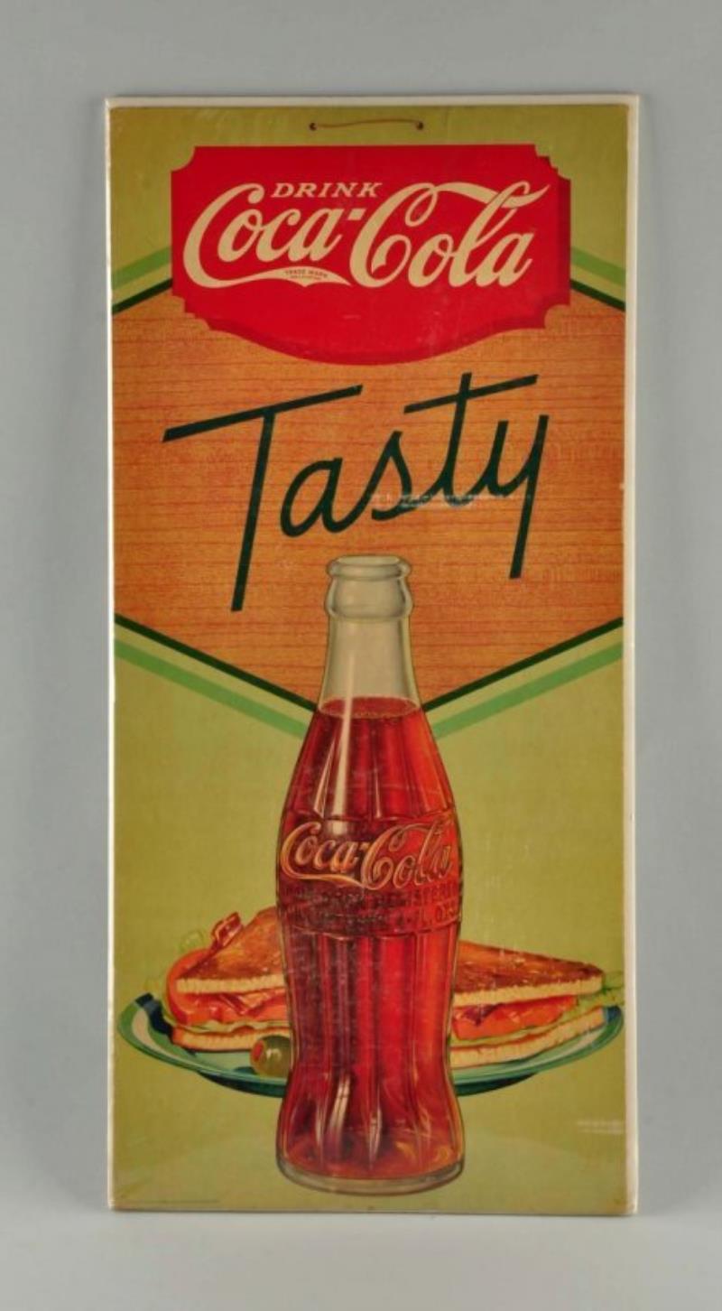 1934 Coca-Cola Cardboard Advertising Sign.