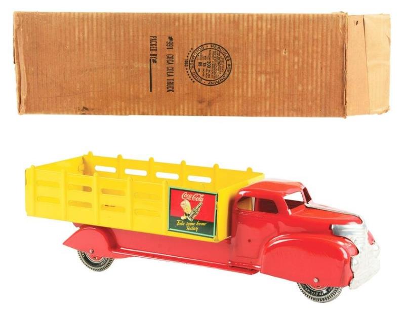 Marx Pressed Steel Coca-Cola Toy Truck.