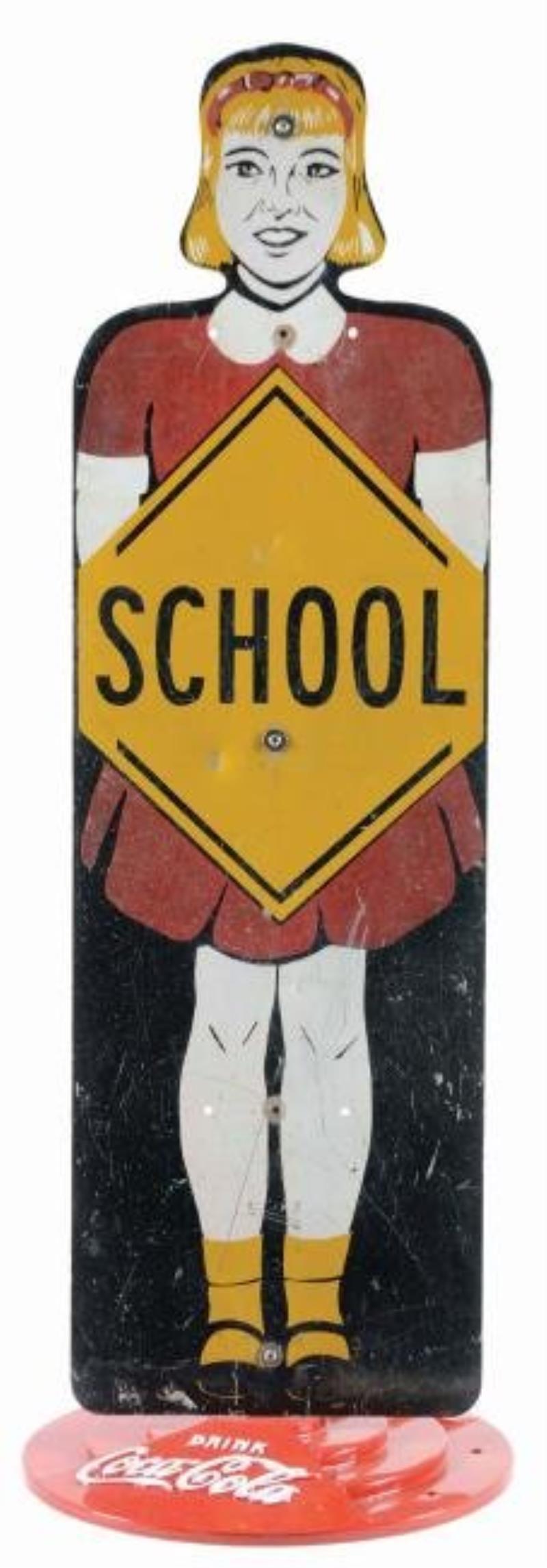 Coca-Cola School Girl Sign