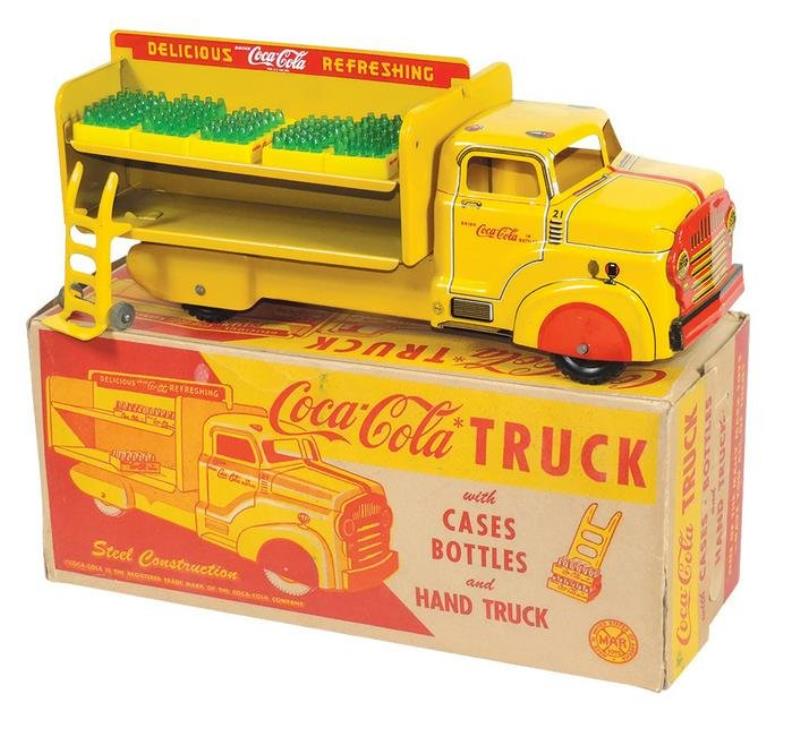 Coca-Cola Toy Delivery Truck w/Box, Marx pressed steel