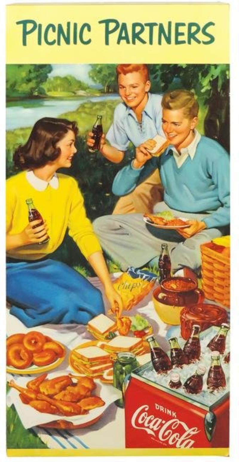 Coca-Cola Sign, Picnic Partners, litho on cdbd by