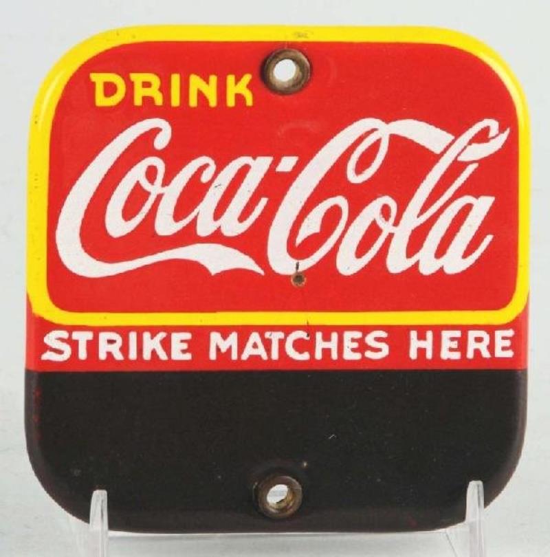 Porcelain Coca-Cola Match Strike Plate