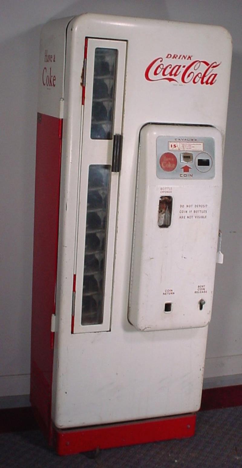Early "Coca-Cola" Bottle Vending Machine. 15c pri