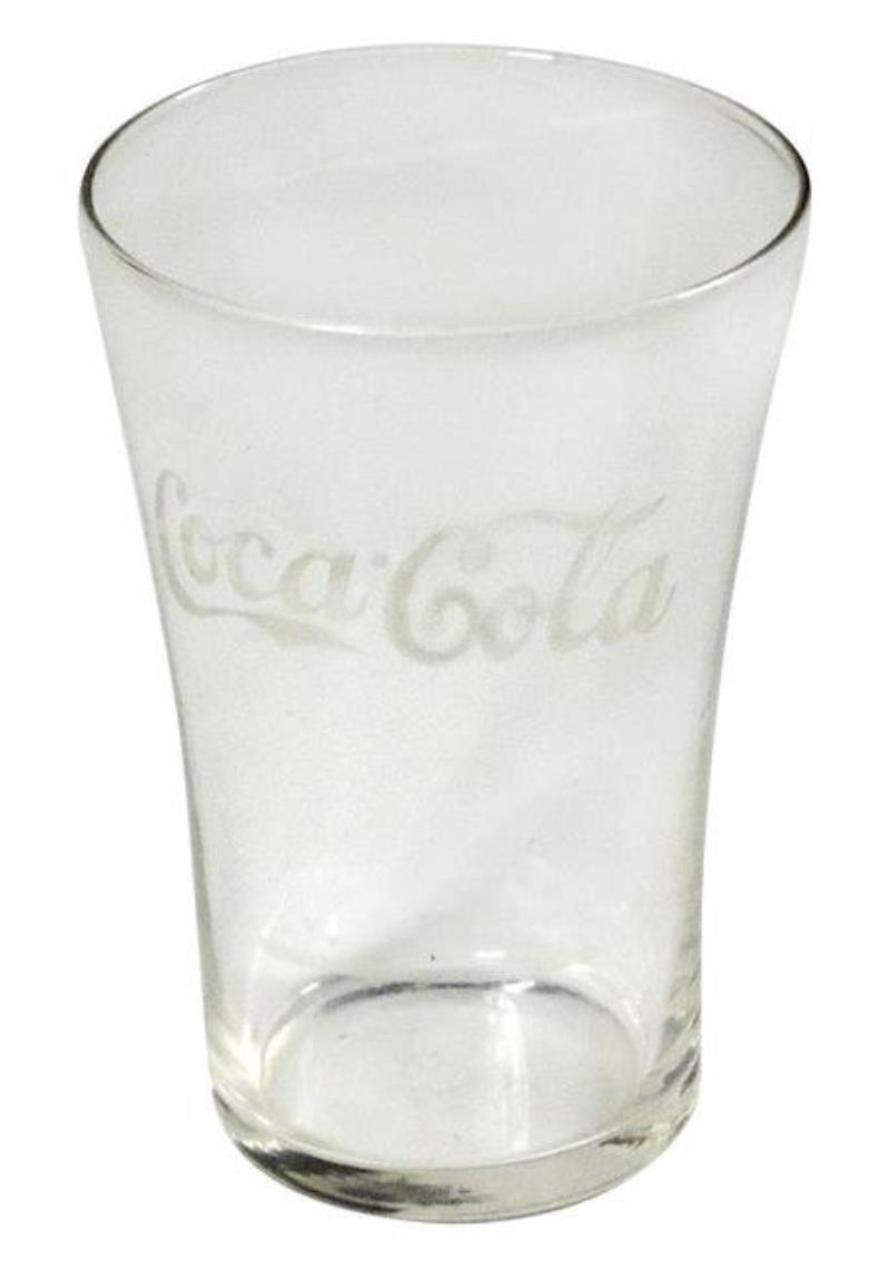 Coca-Cola 1904 flare glass w/syrup line, Rare, etched,