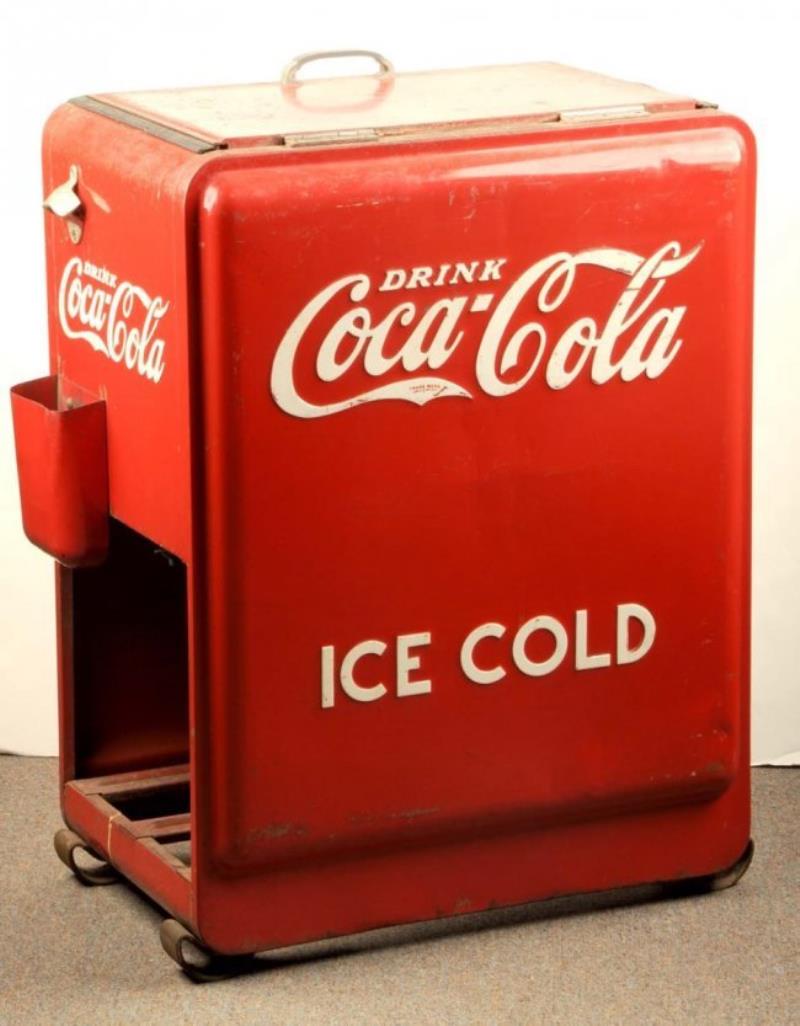 Large Coca-Cola Cooler.