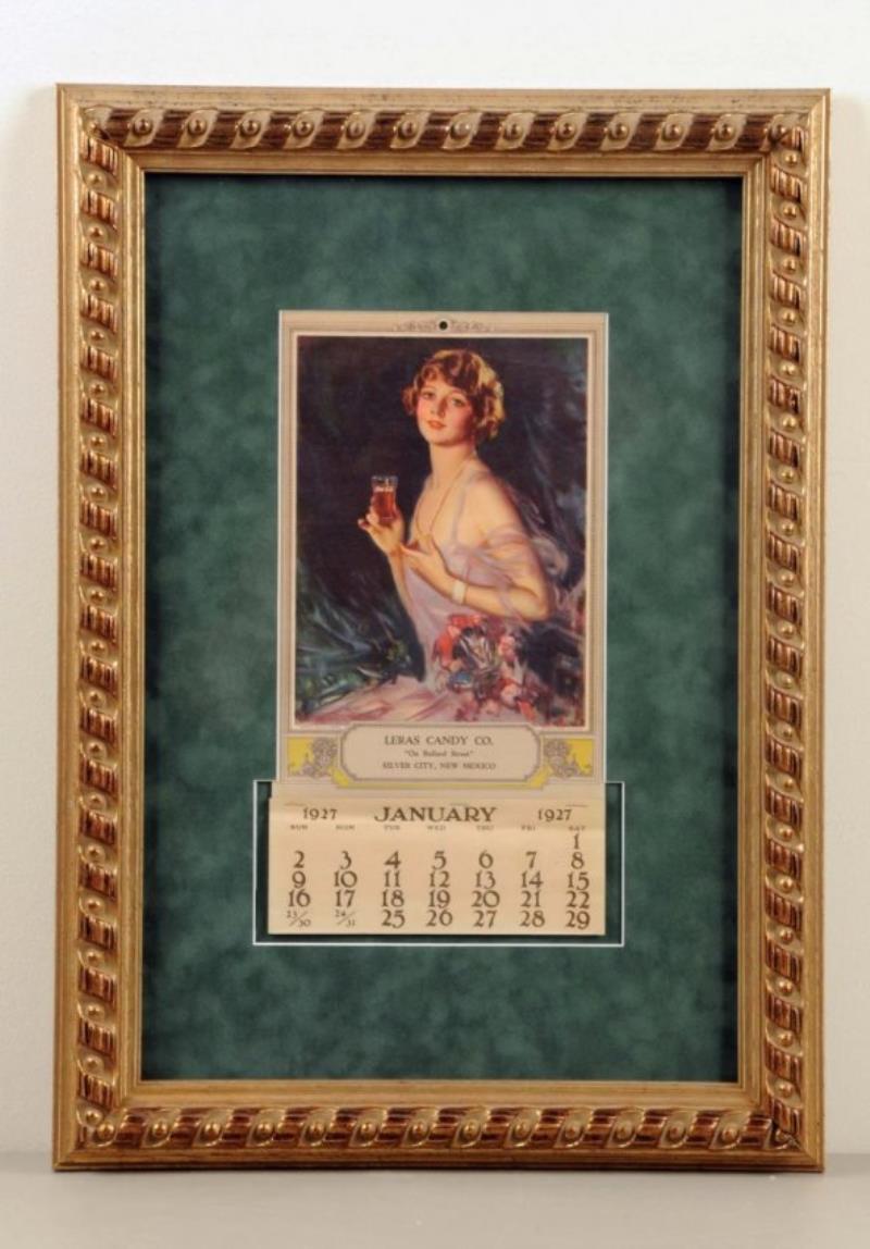 1927 Framed Coca-Cola Distributor's Calendar.