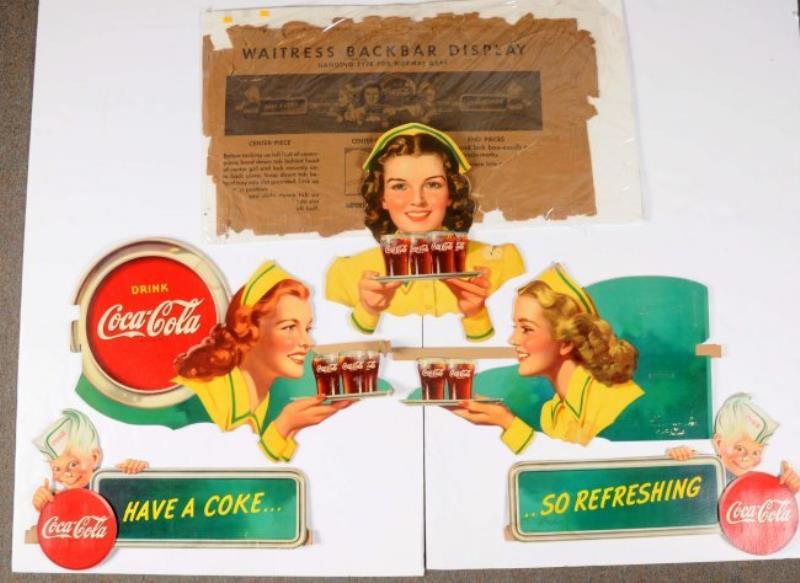 Coca-Cola Waitress Back Bar Display.