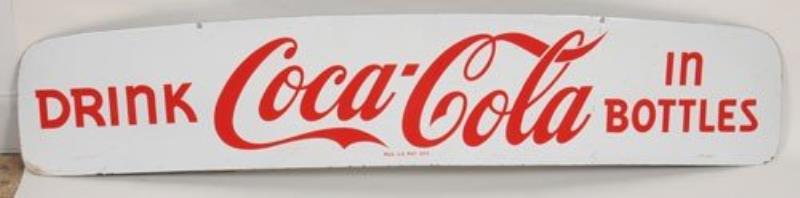 1950'S COCA-COLA PORCELAIN TRUCK CAB SIGN