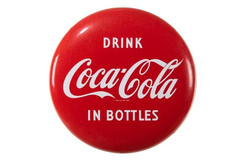Drink Coca Cola In Bottles Button
