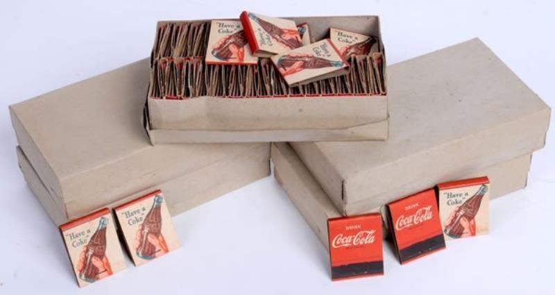 5 FULL BOXES OF 1950S COCA-COLA MATCHES