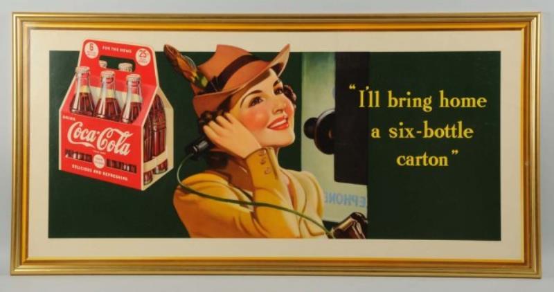 1940 Large Coca-Cola Poster.
