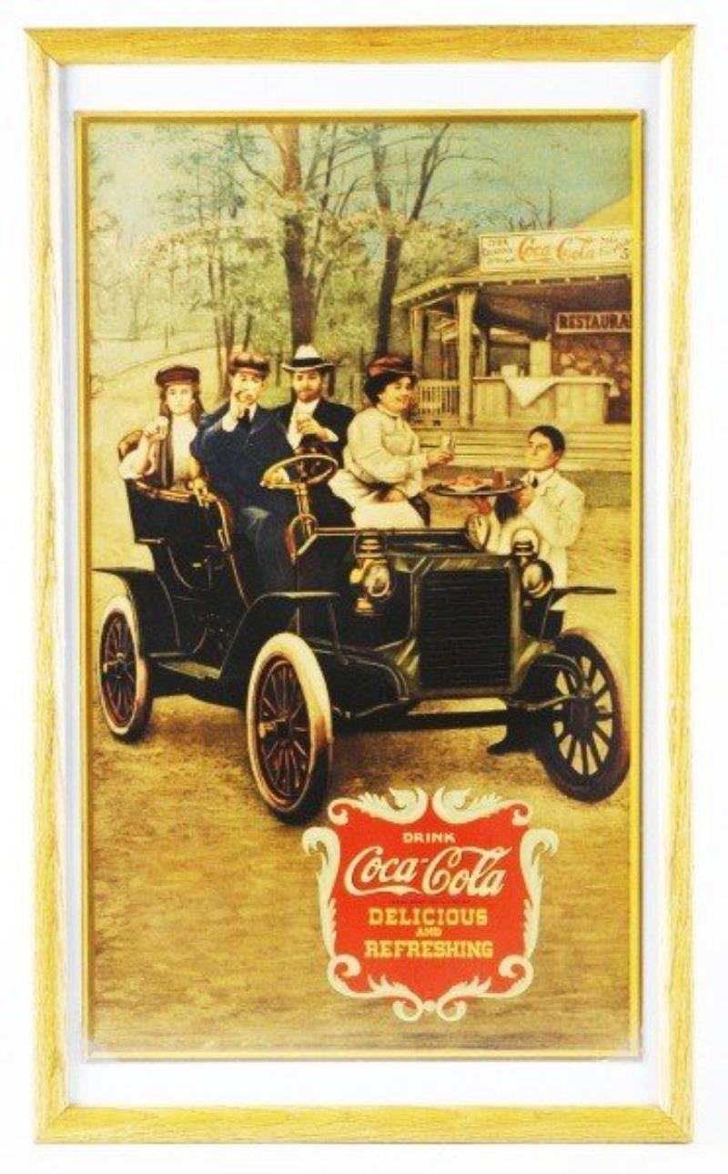 Cardboard Coca-Cola Vertical Poster.