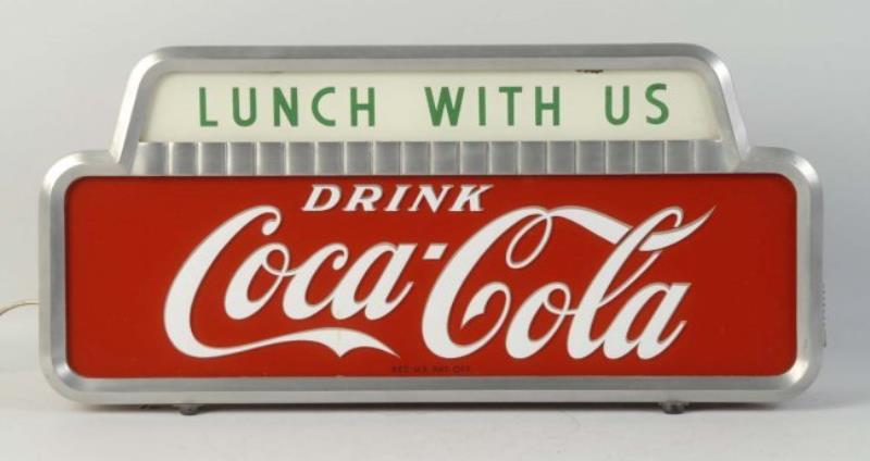 1950's Coca-Cola Lighted Counter Sign.