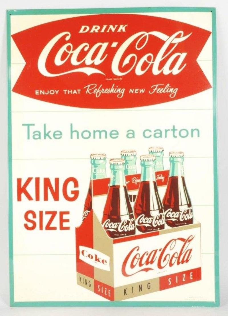 Tin Coca-Cola Fishtail Sign with Six-Pack Value & Price Guide