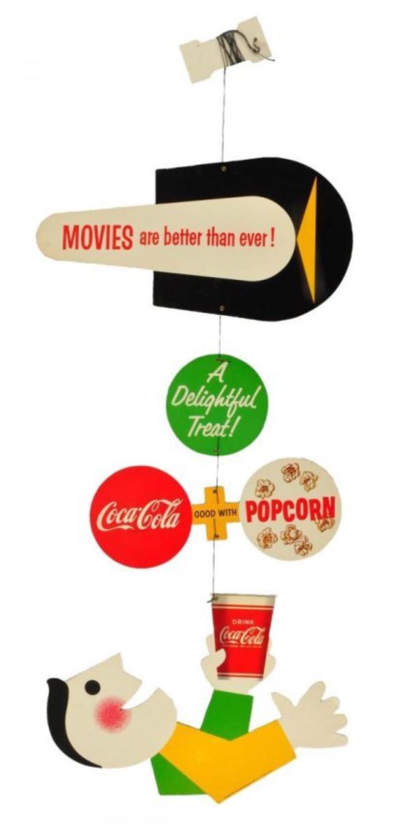 Scarce 1957 Coca - Cola Cardboard Mobile.