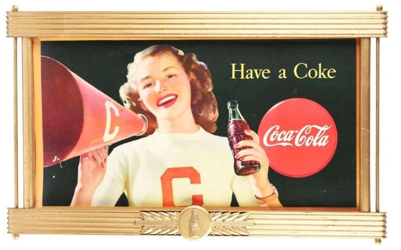 1946 Coca-Cola Cardboard Advertising Sign