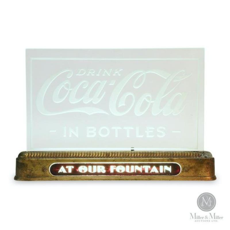 Coca-Cola Lighted Counter Sign
