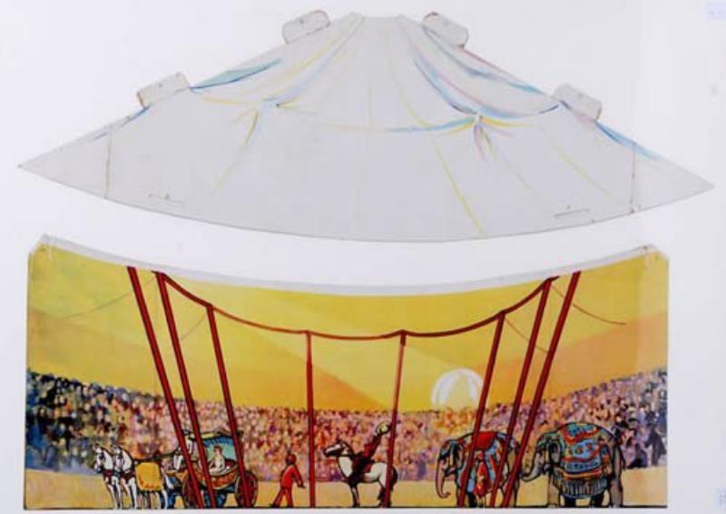 1927 COCA-COLA CIRCUS WINDOW DISPLAY