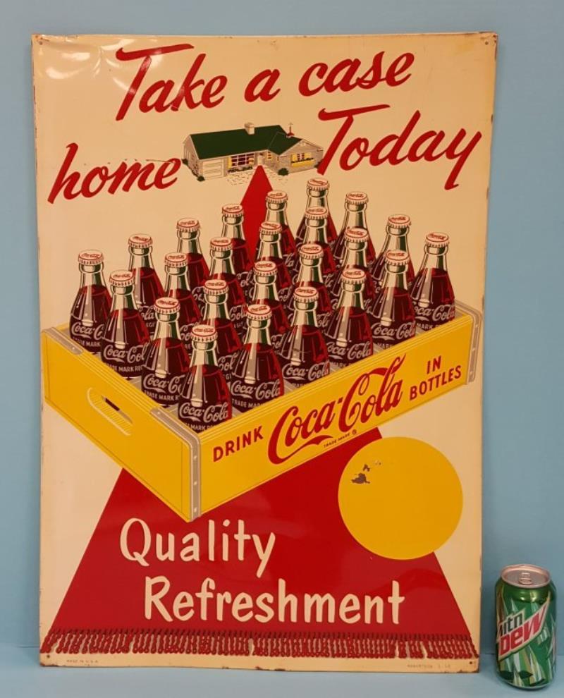 Coca Cola Take a Case Home Today Tin Sign