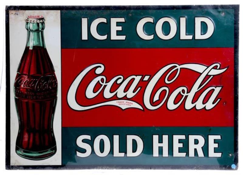 COCA-COLA EARLY EMBOSSED TIN SIGN Value & Price Guide