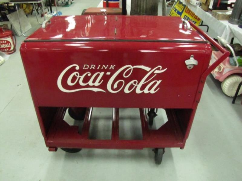 "Drink Coca-Cola" Ice Cold Large Rolling Cooler