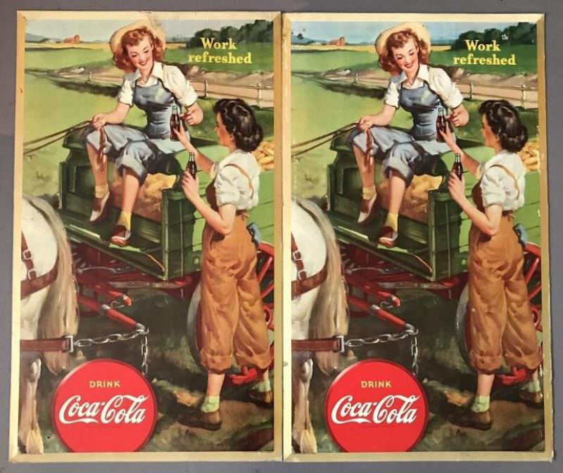 1940s Cardboard Coca Cola Advertising Signs Value And Price Guide 