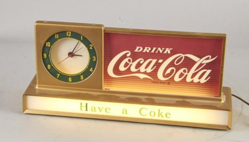 Illuminated Coca Cola Tabletop Clock