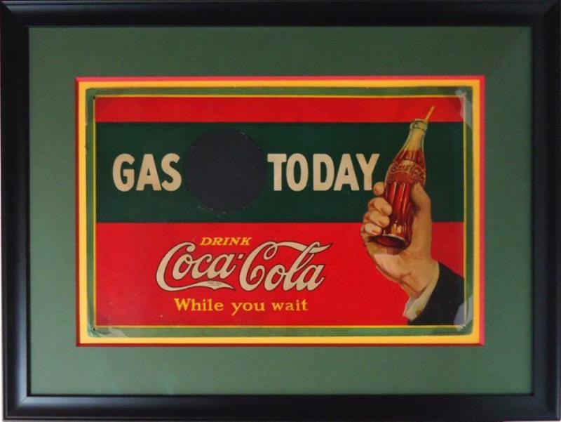 COCA-COLA CARDBOARD GAS SIGN 1926