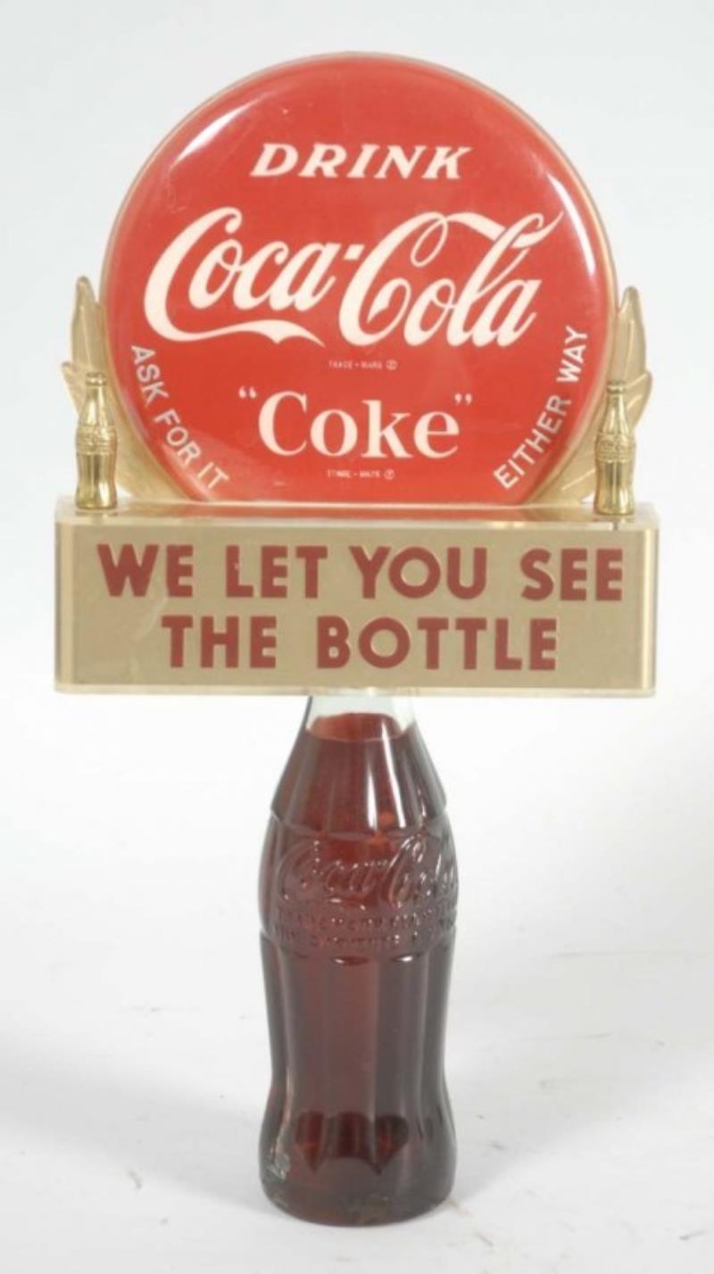 1950s Coca-Cola Plastic Bottle Display.