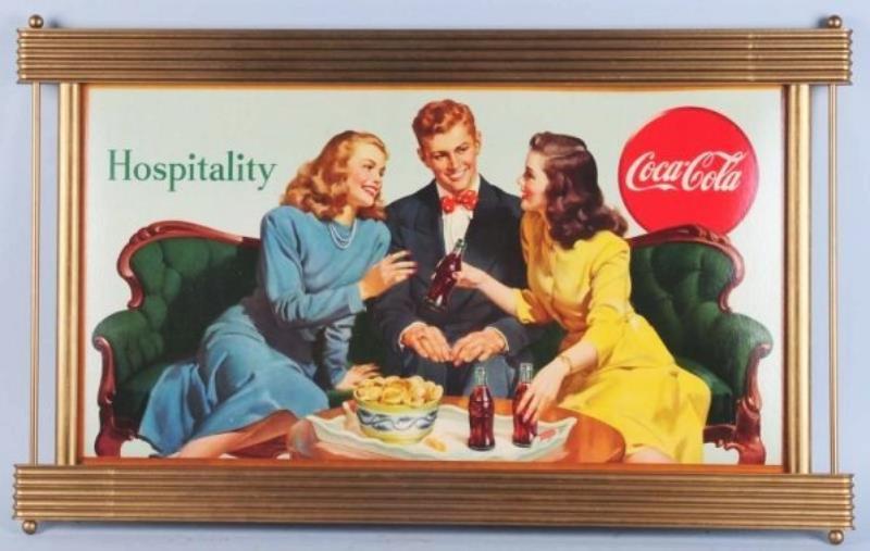 1947 Small Coca-Cola Poster in Newer Frame