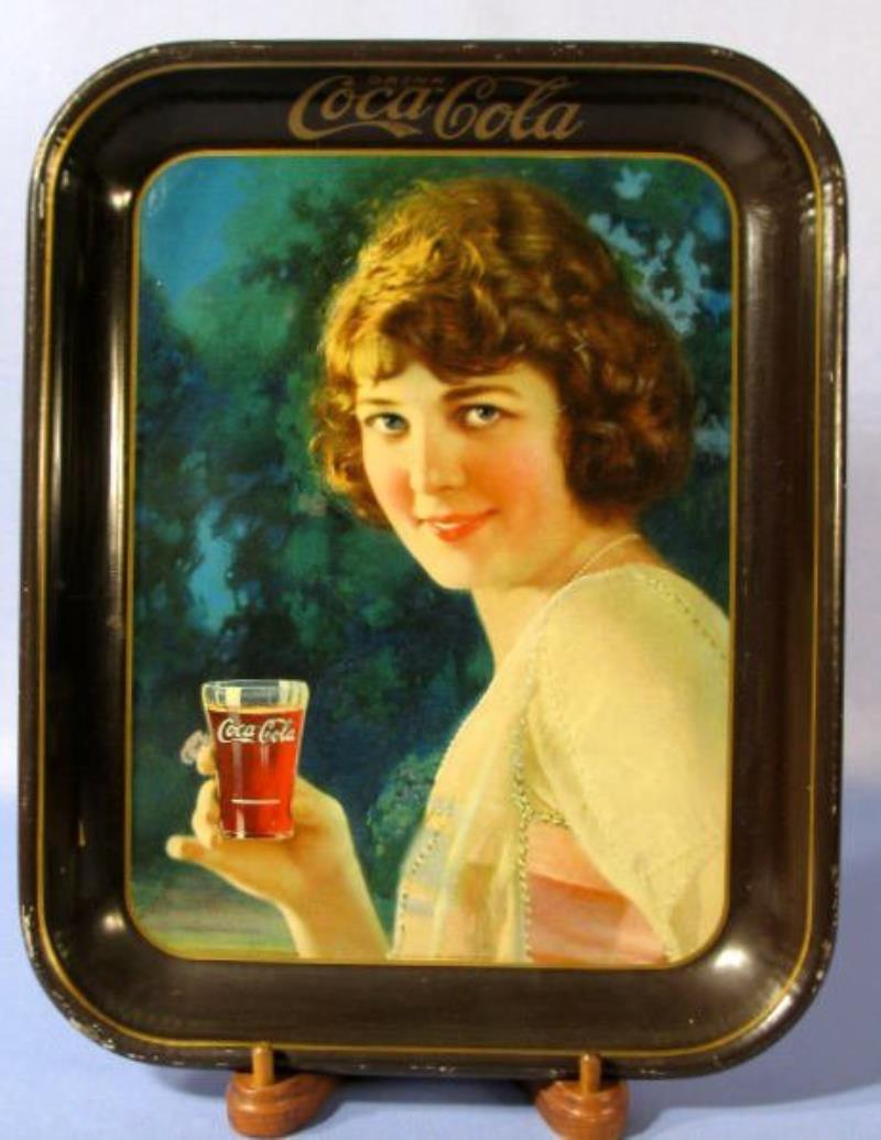 COCA COLA 1927 LITHO TIN SERVING TRAY Value & Price Guide