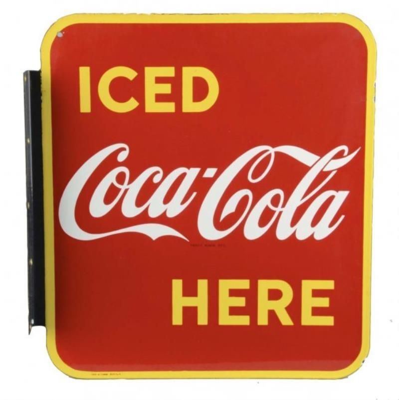 Coca Cola Porcelain Flange Sign