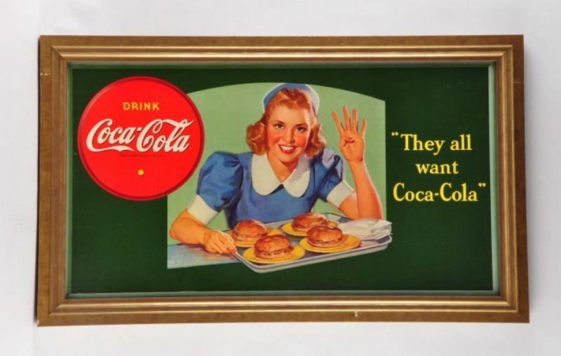 1941 Coca Cola Burger Advertising Sign Value & Price Guide