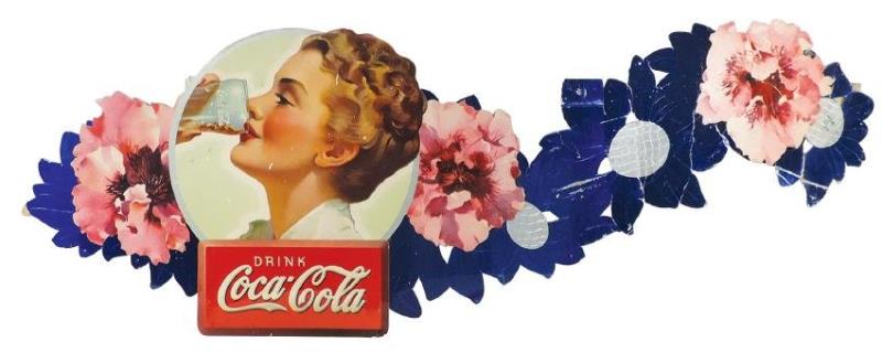 Coca-Cola festoon, 3-pc diecut cdbd, fountain sales