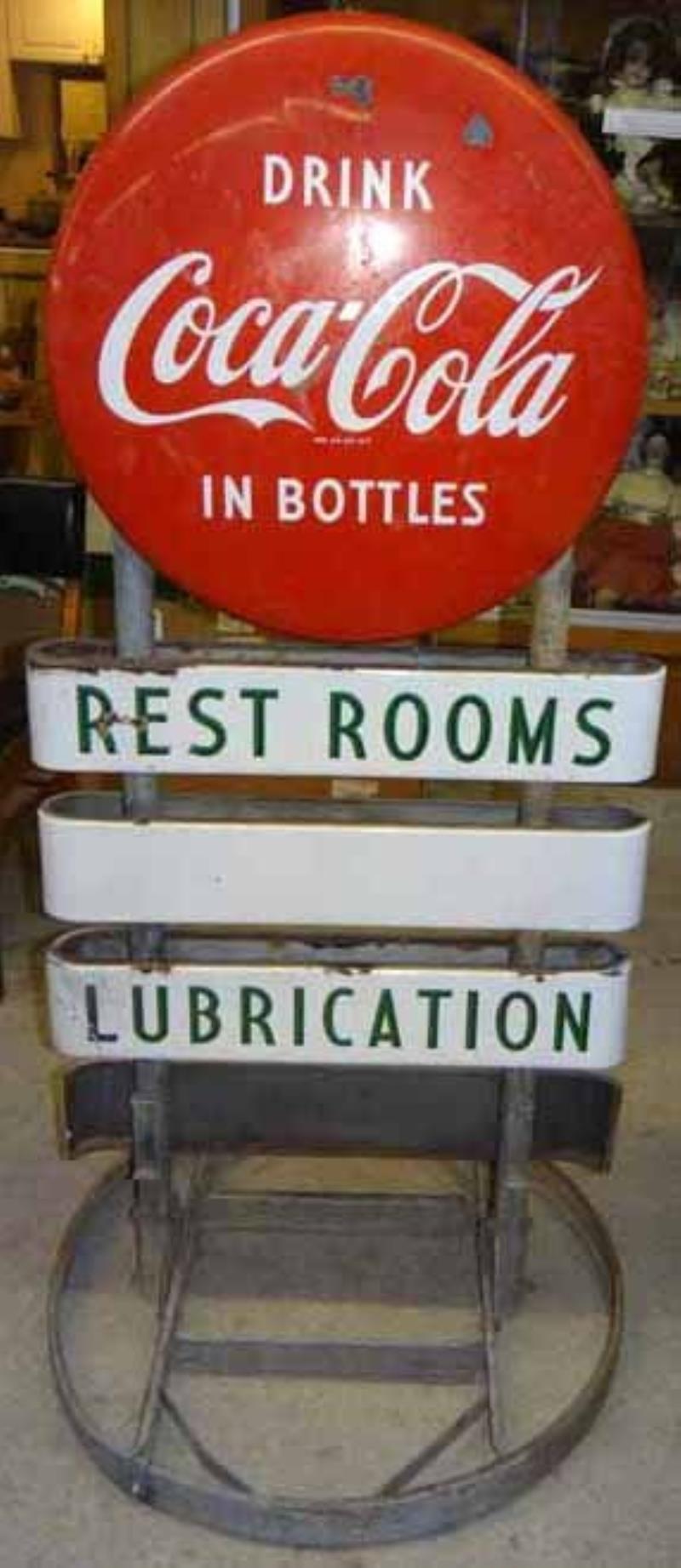 Coca Cola Button Curb Sign
