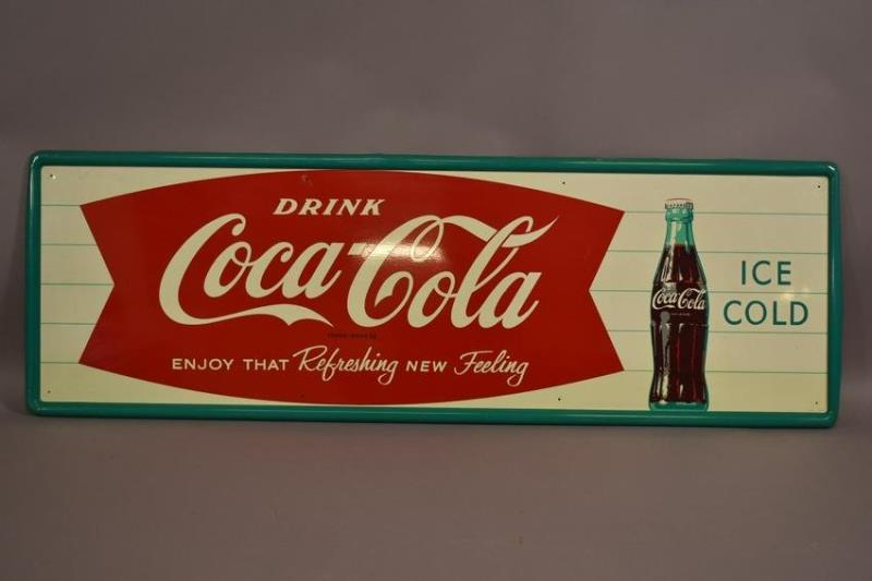 COCA COLA ICE COLD SST FISHTAIL SIGN