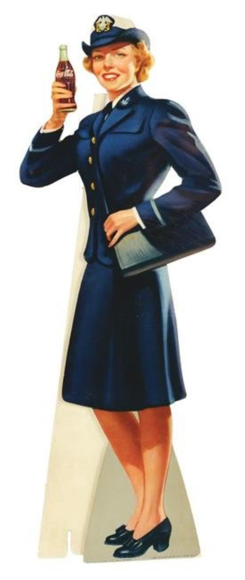 1943 Coca-Cola Service Woman Cutout.